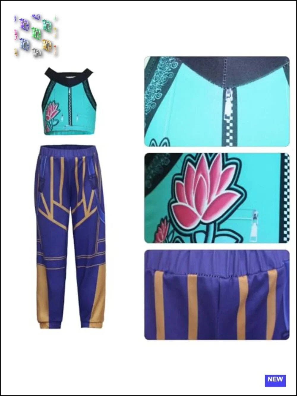 Kids Demon Girls Cosplay Halloween Costume Set with Pants 3-14 Yrs